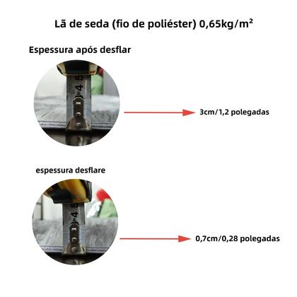 Imagem de Tapete Grande de Lã e Seda para Quarto, Sala e Quarto Infantil - Ideal para Decoração e Oração