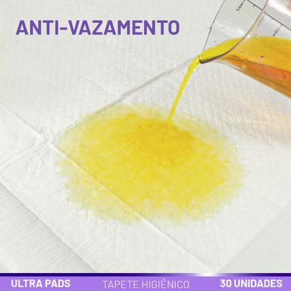 Imagem de Tapete Higiênico Alta Absorção com Aroma de Lavanda para Cães Ultra Pads 80x60cm 30 und