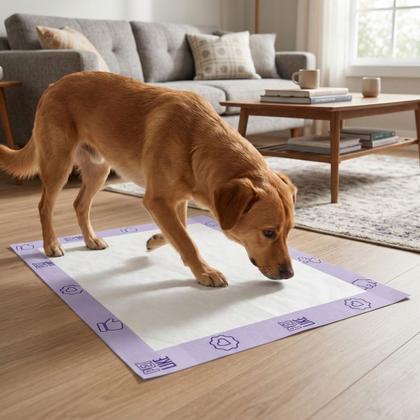 Imagem de Tapete Higiênico Cães Ultra Pads Lavanda 80x60cm Petlike 30 Unidades Absorção Antiodor