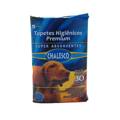 Imagem de Tapete Higiênico Chalesco Premium c/ 2 pacotes de 30 unidades  Todos os portes para cachoro