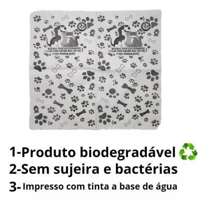 Imagem de Tapete higiênico Jornal Pet atóxico e biodegradável pacote com 100 Unidades