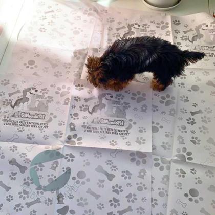 Imagem de Tapete higiênico Jornal Pet atóxico e biodegradável pacote com 50 unidades
