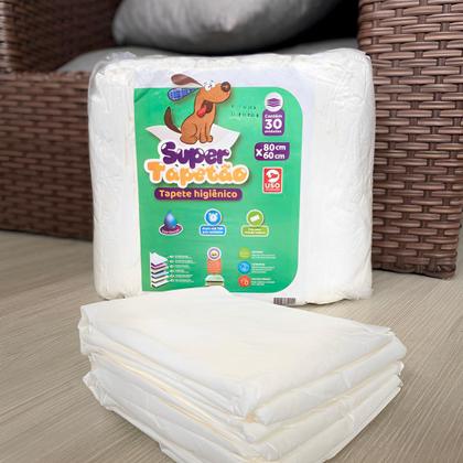 Imagem de Tapete Higiênico Para Cachorro Cães Pet Super Tapetão 80x60 Com 30 Un.