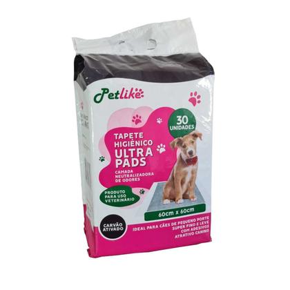 Imagem de Tapete Higiênico Pet P/ Cães Carvão Ativado 60x60 90Un Kit