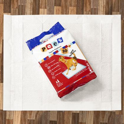 Imagem de Tapete Higiênico Slim Pees para Cães Premium 30 Unidades 50x60 cm Alta Absorção