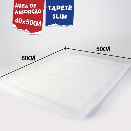 Imagem de Tapete Higiênico Slim Pees para Cães Premium 50 Unidades 50x60 cm Alta Absorção