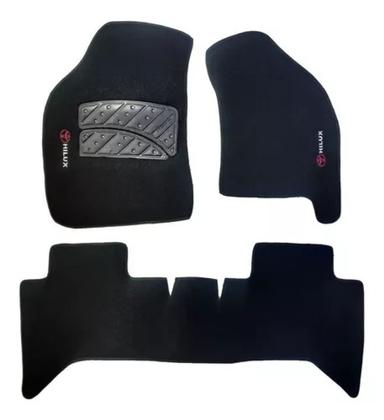 Imagem de Tapete Hilux Cabine Dupla Carpete Bordado 2005 A 2014 Jogo - 500.470PTO