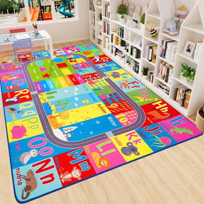 Imagem de Tapete HOMORE Kids Collection de 9 x 12 pés para aprender o alfabeto