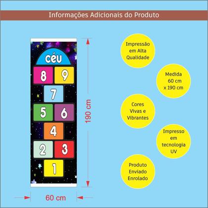 Imagem de Tapete Infantil Amarelinha Brincadeira Kids Pedagogico ul