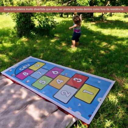 Imagem de Tapete Infantil Amarelinha Brincadeira Kids Pedagogico ul