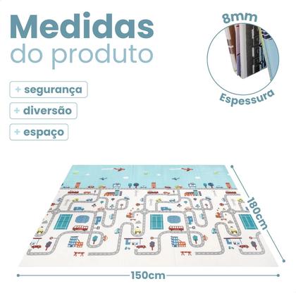 Imagem de Tapete Infantil de Atividades Dupla Face Tatame Térmico Dobrável Emborrachado
