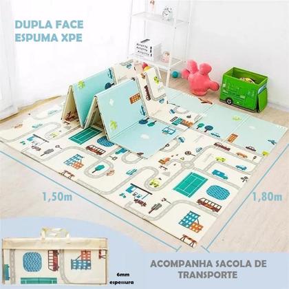 Imagem de Tapete Infantil de Atividades Dupla Face Tatame Térmico Dobrável Emborrachado Bebê