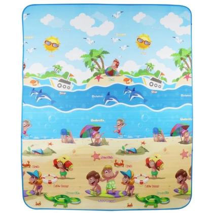 Imagem de Tapete Infantil Dupla Face 180x120cm Dobrável Emborrachado Bebê Atividades Educativo Antiderrapante