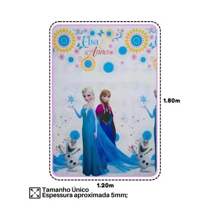 Imagem de Tapete Infantil Dupla Face Recreio Irmã Frozen Colchonete Tatame Disney Branco/Cd