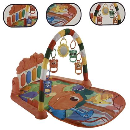 Imagem de Tapete Infantil Educativo Interativo Vermelho Com Manta Urso