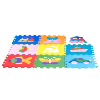 Imagem de Tapete Infantil Eva Figuras - 9 Placas 33x33cm - Nig Brinquedos