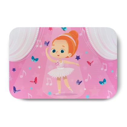 Imagem de Tapete Infantil Menina Bailarina Ruiva 40x60cm