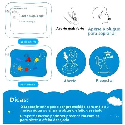 Imagem de Tapete Inflável Para Brincar Na Água Para Bebês E Crianças Pequenas, Brinquedo De Atividade Para