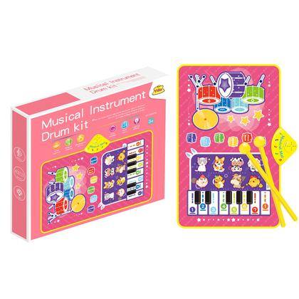 Imagem de Tapete Interativo Brinquedo Educativo Musical para Bebês com Sons de Animais e Tambores