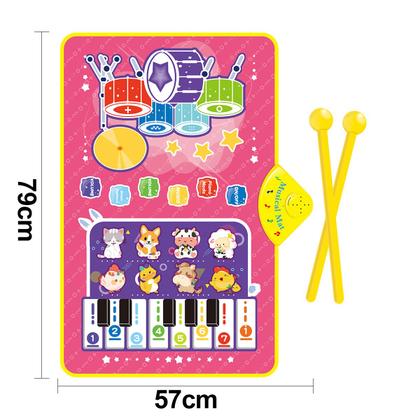 Imagem de Tapete Interativo Brinquedo Educativo Musical para Bebês com Sons de Animais e Tambores