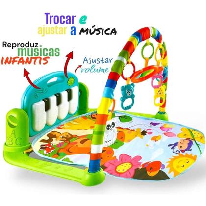 Imagem de Tapete Interativo Musical Para Bebe Piano Presente De Aniversario Entrega Rapida