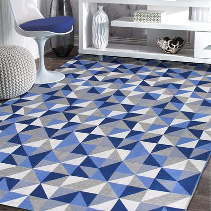 Imagem de Tapete Jacquard 2,00 x 2,00 Estampada Toque Macio Confortável Antialérgico Antiderrapante Para Sala Quarto