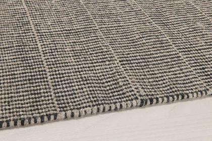 Imagem de Tapete Lã Linhas 100X150 Prata/Preto