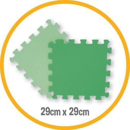 Imagem de Tapete Liso Verde 9 Peças Linha Decora