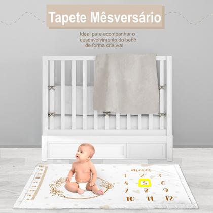 Imagem de Tapete Mesversario Quarto Do Bebê Decoração Cenário Para Foto Menino Menina