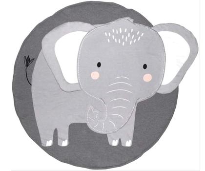 Imagem de Tapete Multifuncional Infantil Bebes Diversos Ambientes Animaizinhos Zoo Bichinhos Circular 90CM 100% Algodão Super Macio - PREMIUM