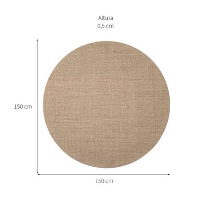 Imagem de Tapete Natural Redondo Sisal (150x150cm) Kapa