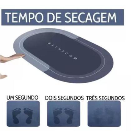 Imagem de Tapete Oval Antiderrapante Banheiro Super Absorvente