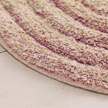 Imagem de Tapete Oval de Algodão para Banheiro Cores 40cm x 60cm