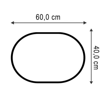 Imagem de Tapete Oval de Algodão para Banheiro Cores 40cm x 60cm
