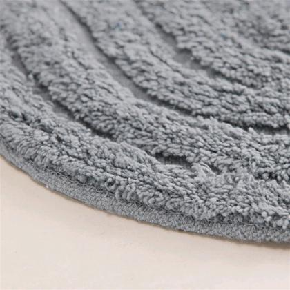 Imagem de Tapete Oval de Algodão para Banheiro Cores 40cm x 60cm