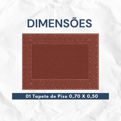 Imagem de Tapete P/ Banheiro Célia 6 Peça 100% Algodão Alta Maciez