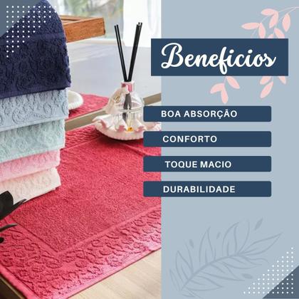 Imagem de Tapete P/ Banheiro Célia 6 Peça 100% Algodão Alta Maciez