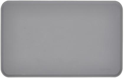 Imagem de Tapete para comida e água para animais de estimação e conjunto de tigelas de aço inoxidável