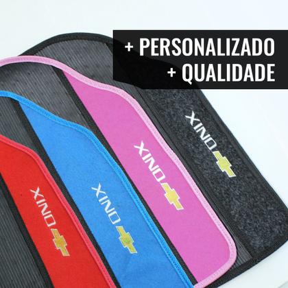 Imagem de Tapete para Onix 2012 a 2019 Preto com Detalhe Vermelho 3 Peças Jogo Tapete Automotivo