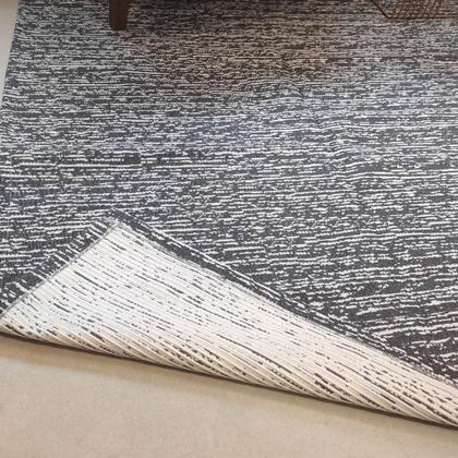 Imagem de Tapete para Sala Cinza Mesclado 200x250cm Antiderrapante Mesa Jantar Retangular