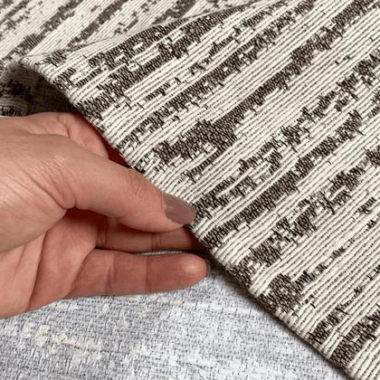 Imagem de Tapete para Sala e Quarto 2,50 x 3,00m Mesclado Rústico Artesanal Cru Caramelo Listrado Minimalista com Antiderrapante