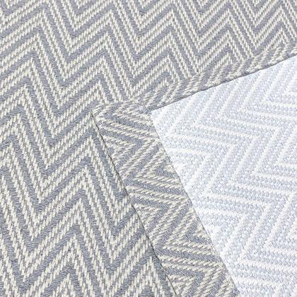 Imagem de Tapete para Sala e Quarto Grande Artesanal 2,50 x 3,00m 100 Algodão Chevron Rústico Cru Cinza com Antiderrapante