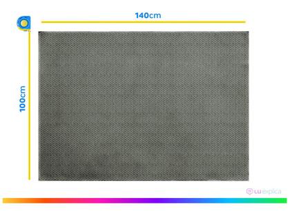 Imagem de Tapete para Sala Retangular Antiderrapante 100x140cm Cristal Jolitex