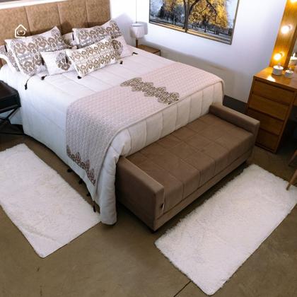 Imagem de Tapete Passadeira 2,00 x 0,60 Para Corredor Quarto Sala Felpudo Peludo Antiderrapante Pelo Alto Luxo