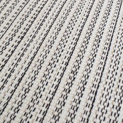 Imagem de Tapete Passadeira Cozinha Antiderrapante 2.00m X 45cm Decoração Tear Artesanal Algodão Emborrachado Fios Cru / Preto 