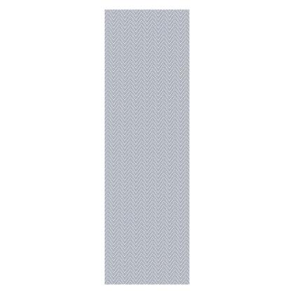 Imagem de Tapete Passadeira Decorativo Geométrico Luxo Moderno Zig Zag Antiderrapante Cinza