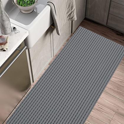 Imagem de Tapete Passadeira Emborrachado PVC Antiderrapante 2,00 m x 43cm 45 cm Cinza
