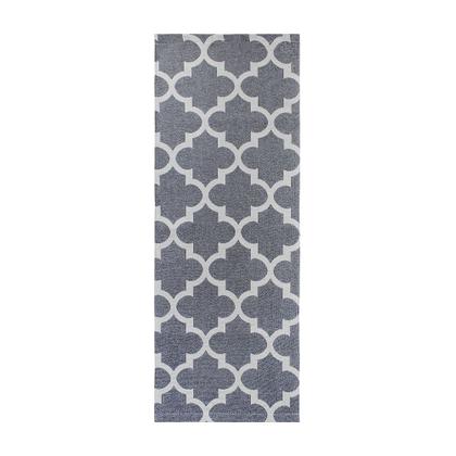 Imagem de Tapete Passadeira Grande 200cm x 45cm Antiderrapante Para Quarto Casal Banheiro Cozinha Decorativo Casa Cinza 