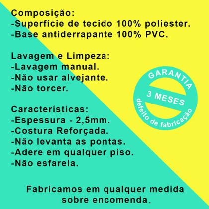 Imagem de Tapete Passadeira Mosaic Antiderrapante-Azul-40 x 120