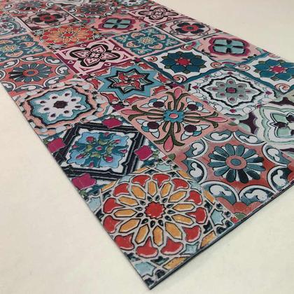 Imagem de Tapete Passadeira Mosaic Antiderrapante-Azul-40 x 120